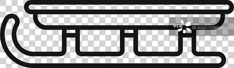 木制雪橇静静地等待着冬季的乐趣图片素材