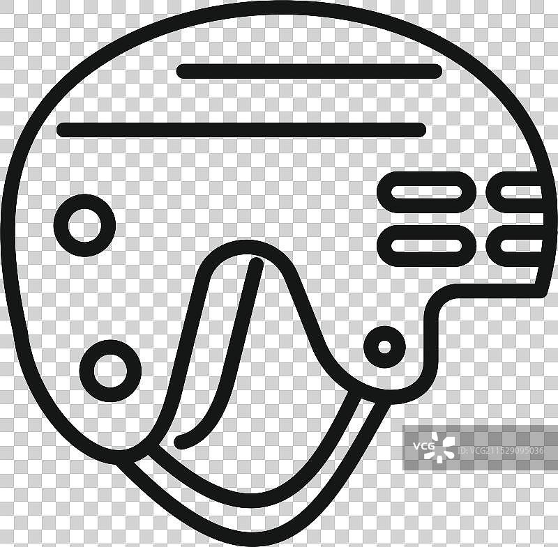 冰球头盔图标，代表冰球运动图片素材
