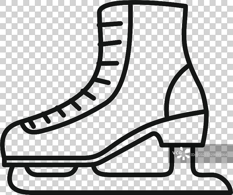 冰鞋站在薄薄的冰层上图片素材