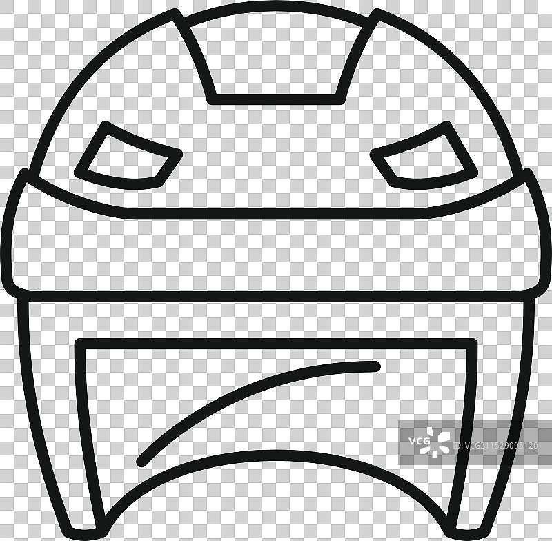 冰球头盔在比赛中保护头部的图标图片素材