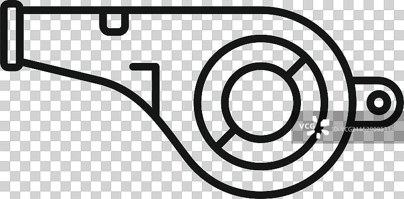 教练哨子图标，展示运动训练或图片素材