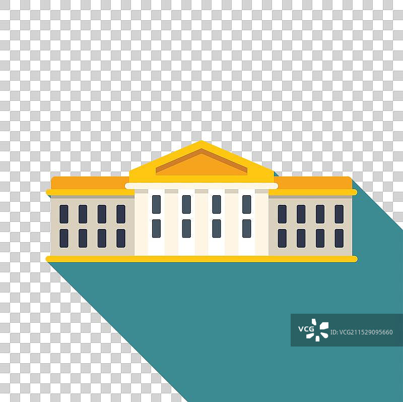 政府建筑立面，特色柱子和图片素材