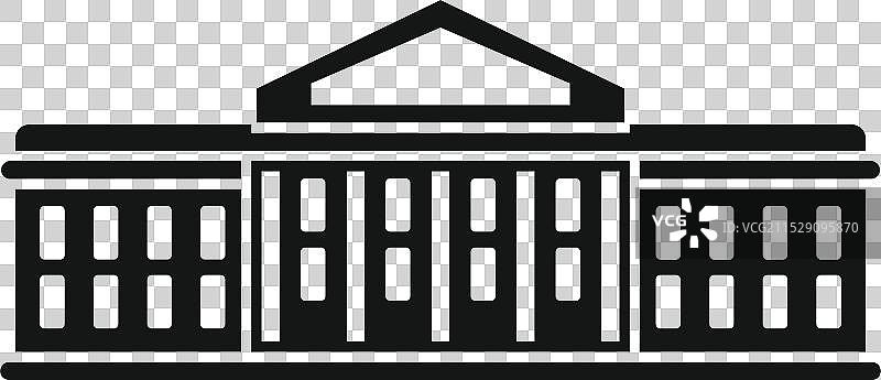 大型政府建筑带柱子的外立面图标图片素材