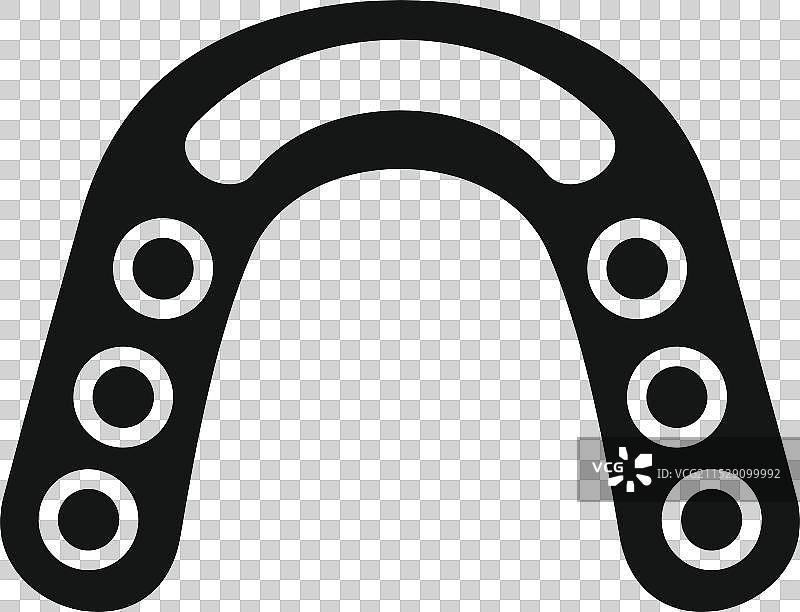 黑色可拆卸假牙带来完美微笑图片素材