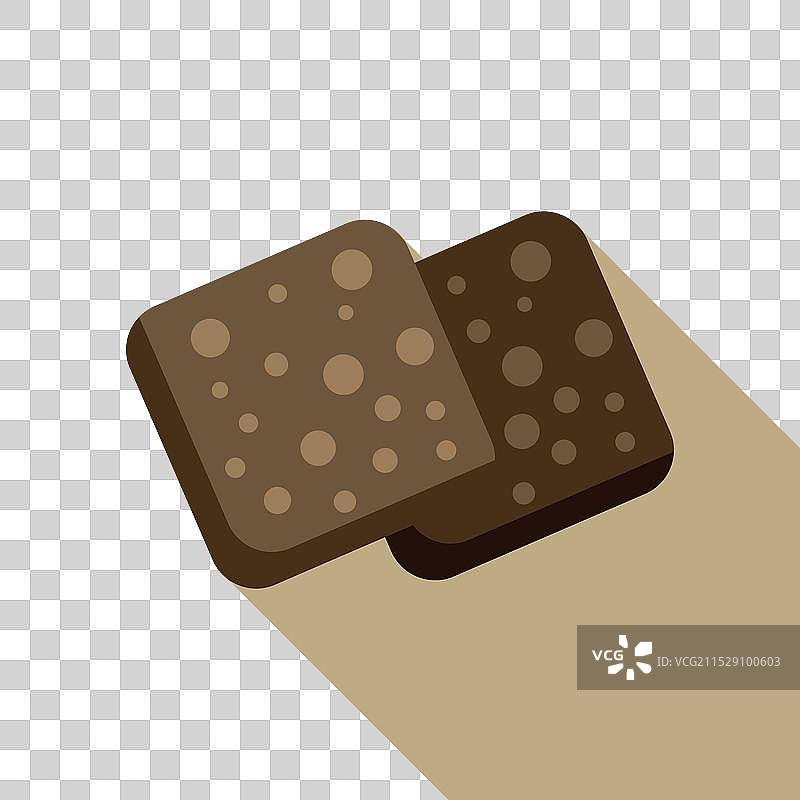 两个叠在一起的布朗尼蛋糕图片素材