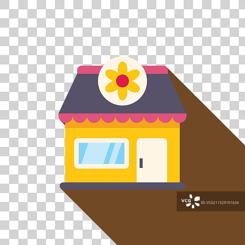 小型花店的建筑外观图片素材
