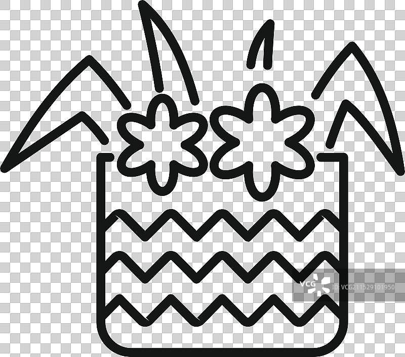 从人字纹礼盒中盛开的花束图片素材