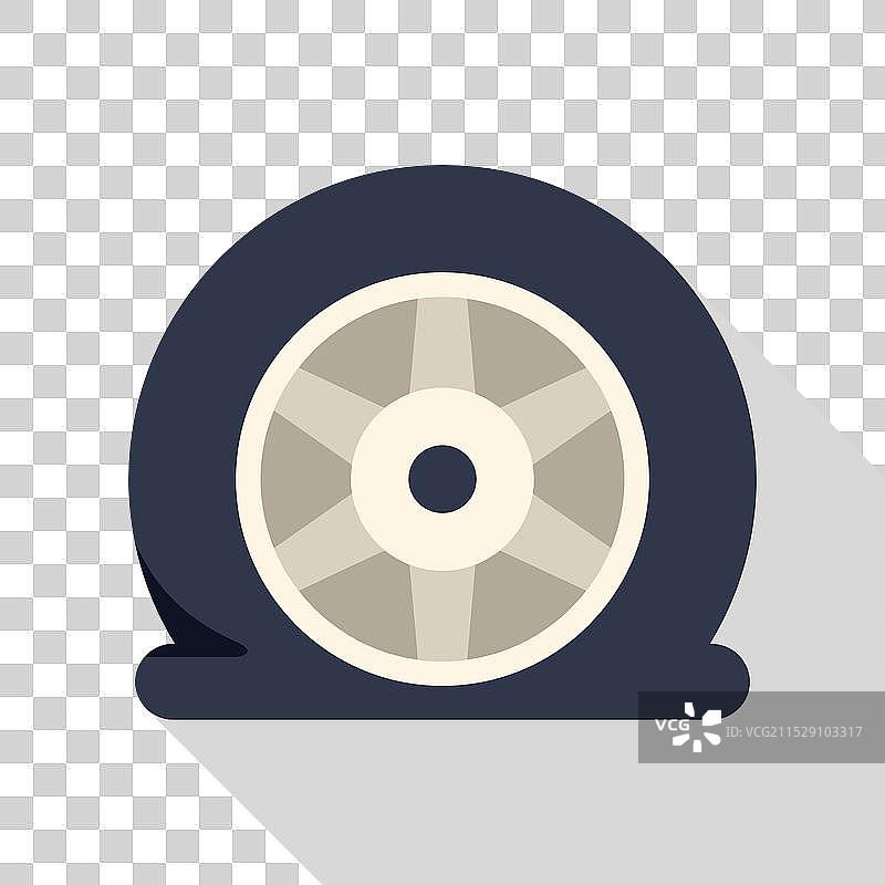 平胎图标代表汽车故障图片素材