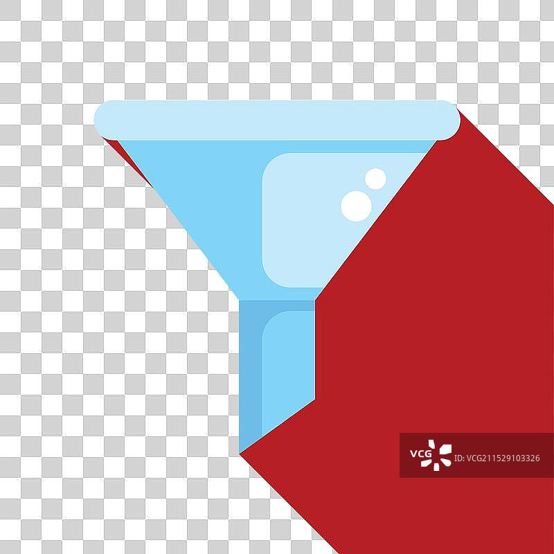 蓝色水过滤漏斗净化液体图片素材