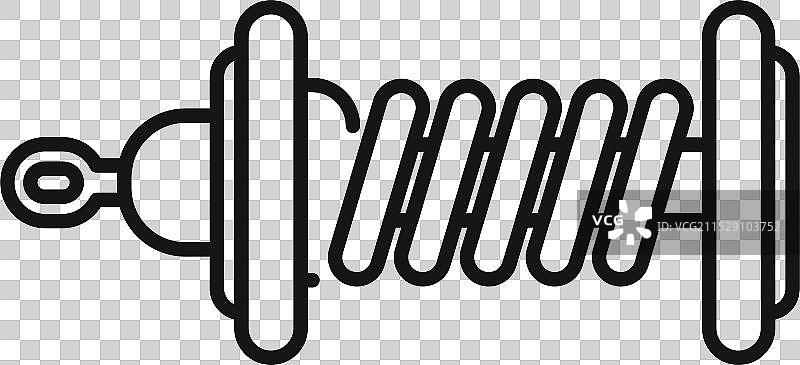 压缩中的带弹簧的自行车前叉图片素材