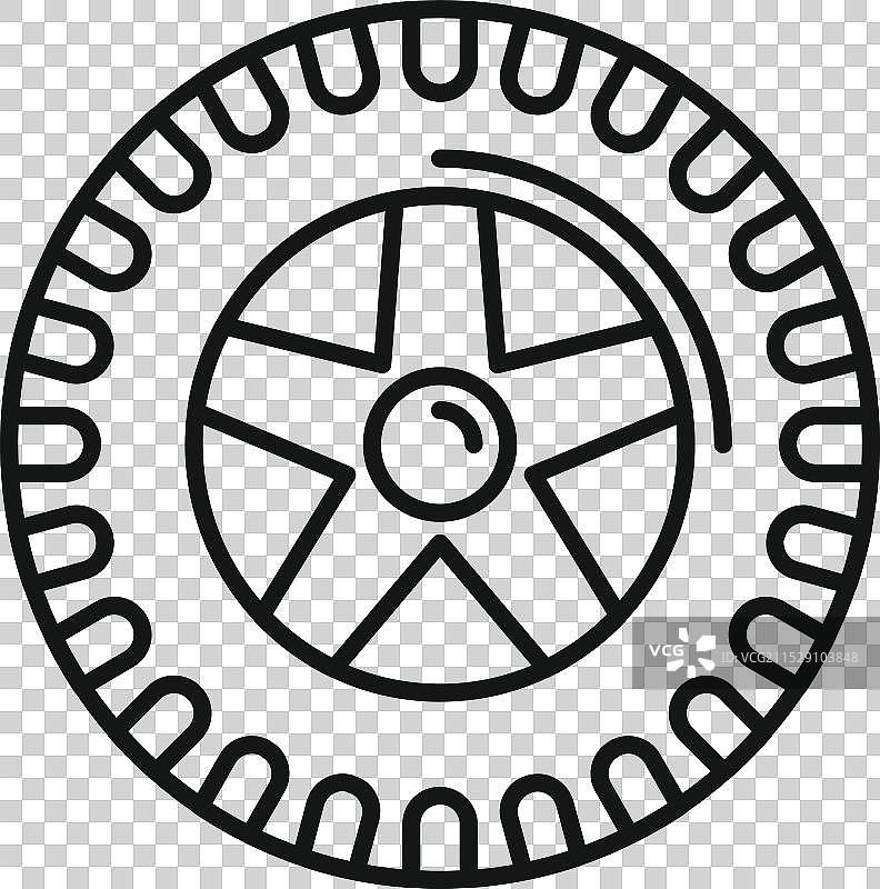 汽车轮胎及其花纹图标图片素材