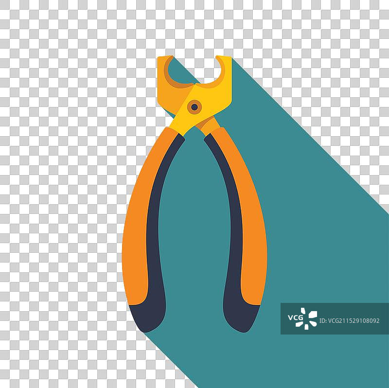 专业的拔钉器投射出长长的阴影图片素材