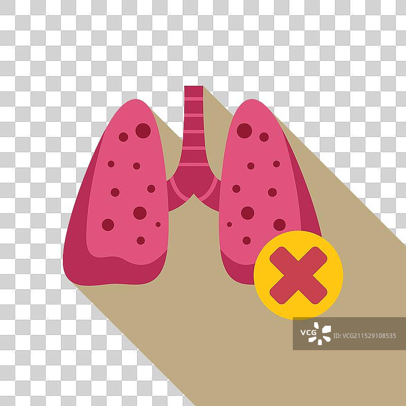 戒烟概念，展示不健康的肺部图片素材