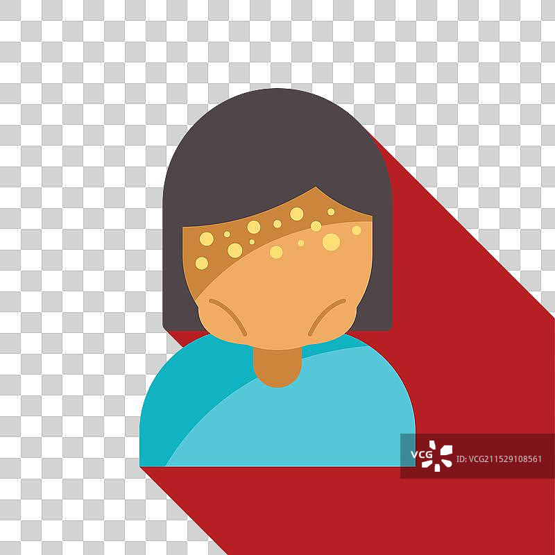 女性面部有皮肤问题，长有痤疮或鸡皮肤图片素材