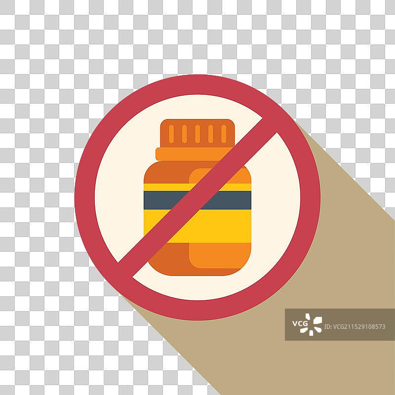 红色标志拒绝药瓶药物图片素材