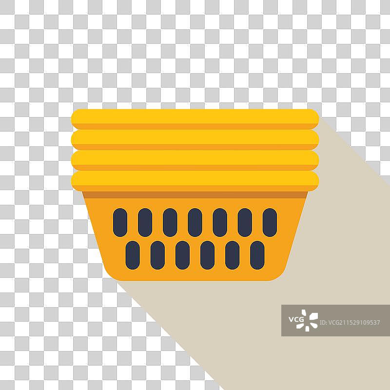 装满衣物的空洗衣篮图标图片素材