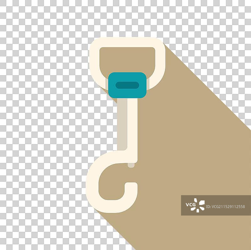 攀岩快挂登山扣与长长的影子图片素材