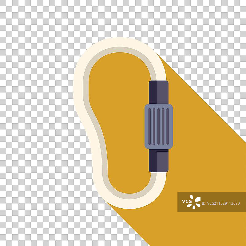 白色登山扣 lying on yellow图片素材