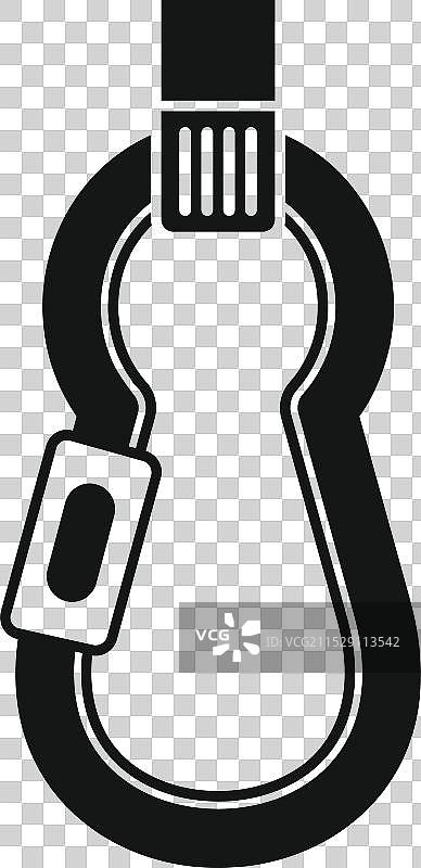 带螺旋锁的攀岩快挂以确保安全图片素材