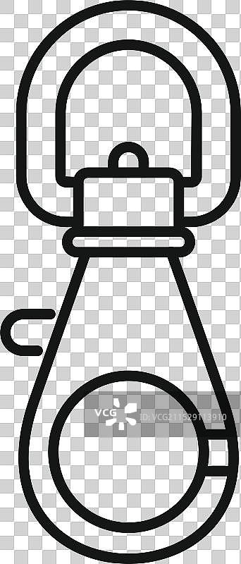 锁扣登山扣图标，显示已锁定状态图片素材