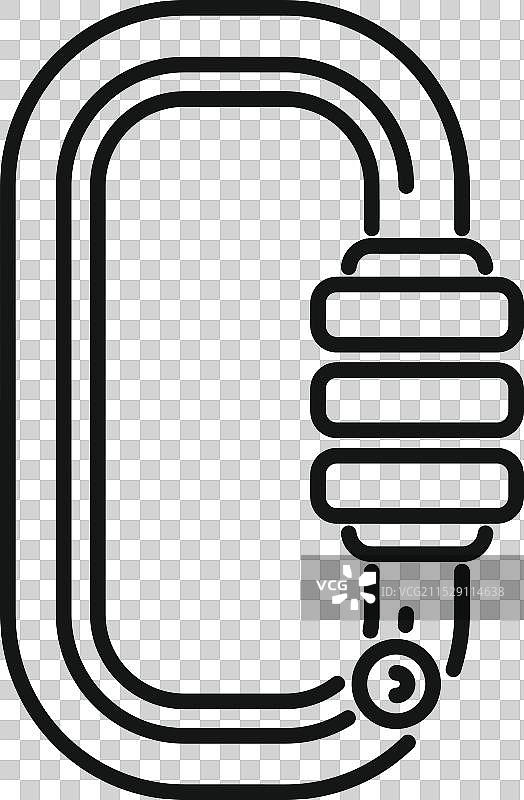 攀岩快挂图标，展示极限运动装备图片素材