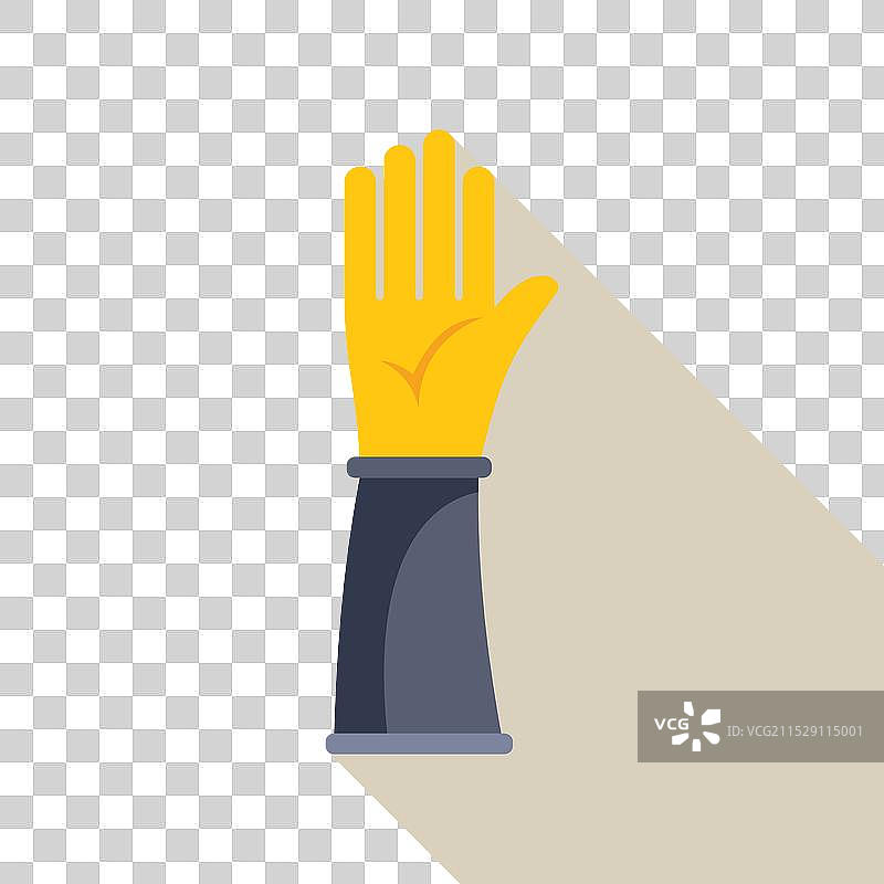 穿着防护手套的建筑工人图片素材