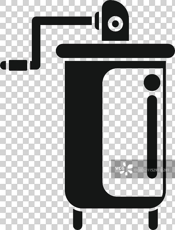 老式手动洗衣机，采用旋转方式图片素材