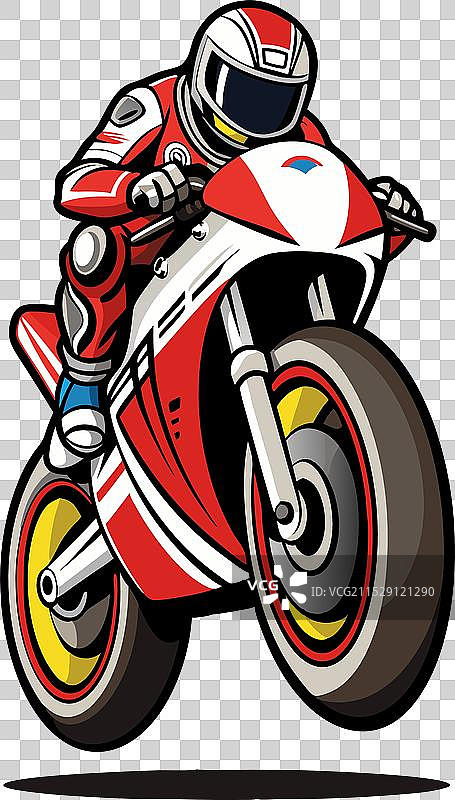 摩托车赛车手在进行单轮驾驶图片素材