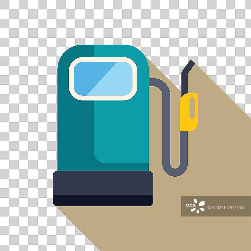 绿色汽油加油枪正在加油图片素材