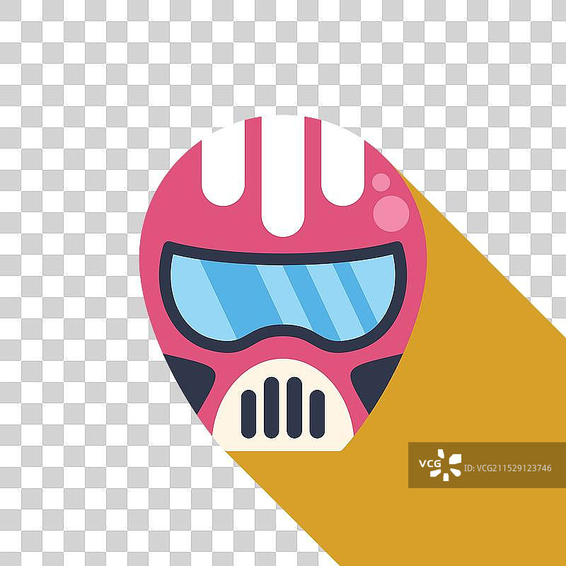 粉色赛车头盔，面罩遮住脸部图片素材