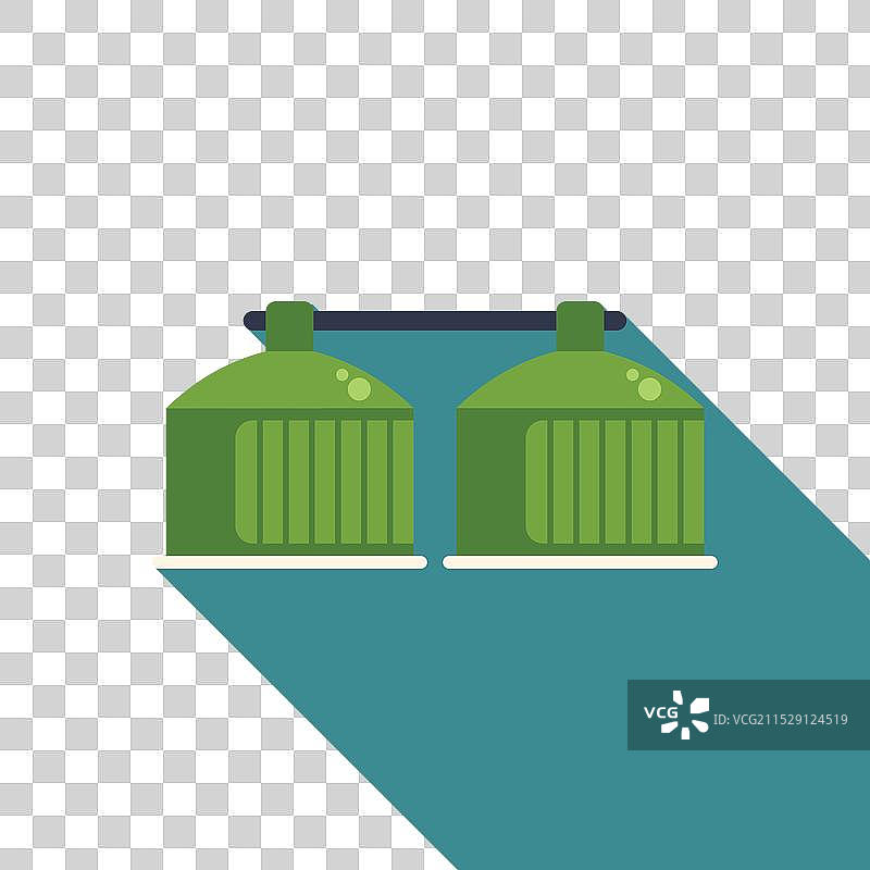 生物气体厂处理有机废物和图片素材