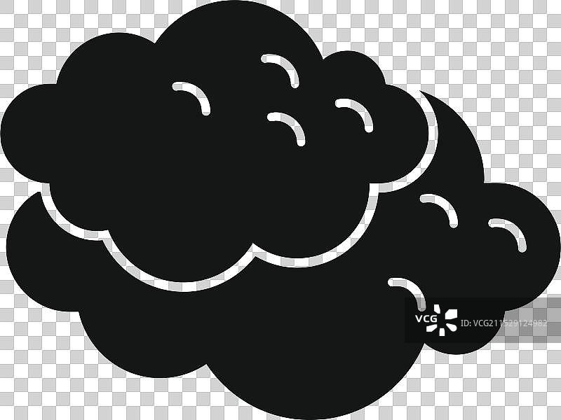 天空中漂浮的黑云，描绘出阴云密布的景象图片素材