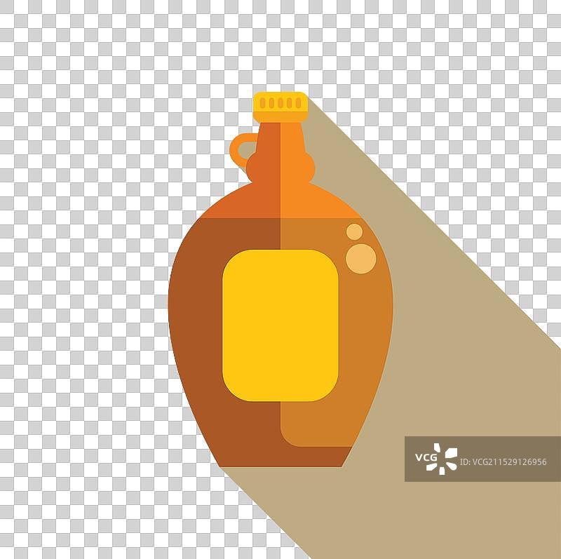 装有空白标签的枫糖浆玻璃瓶图片素材