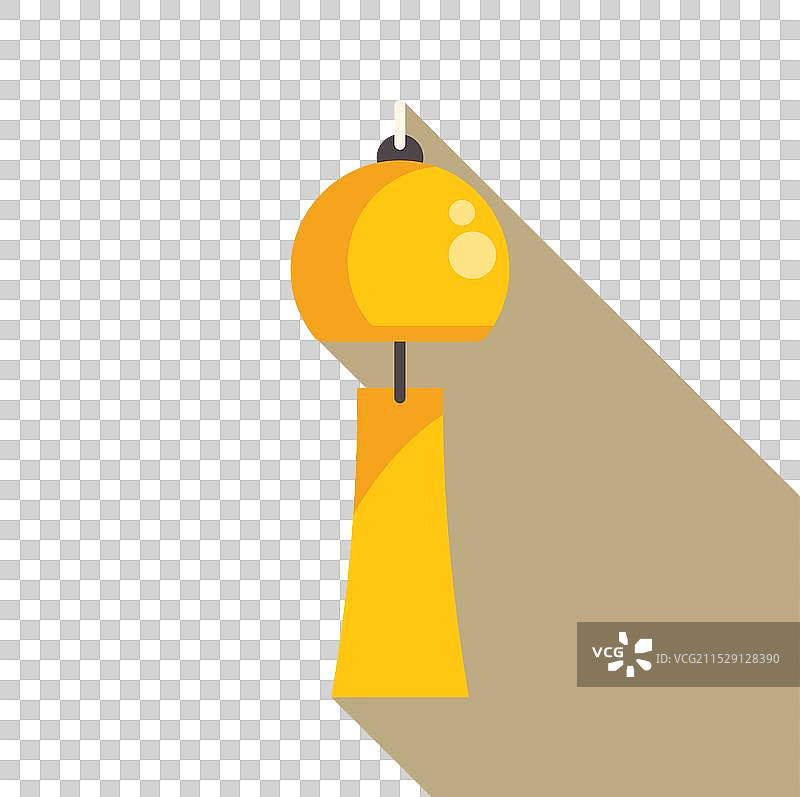 金色风铃带来好运和幸福图片素材