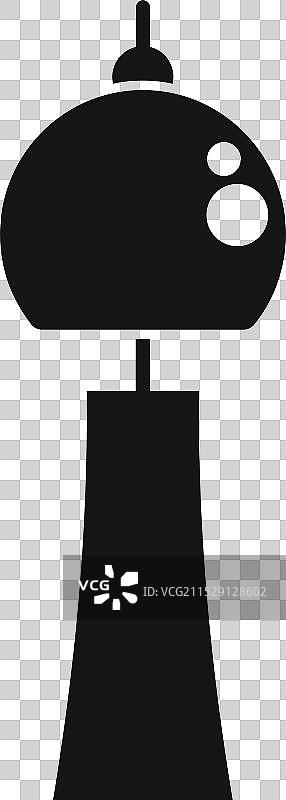 电视塔图标，背景为白色图片素材