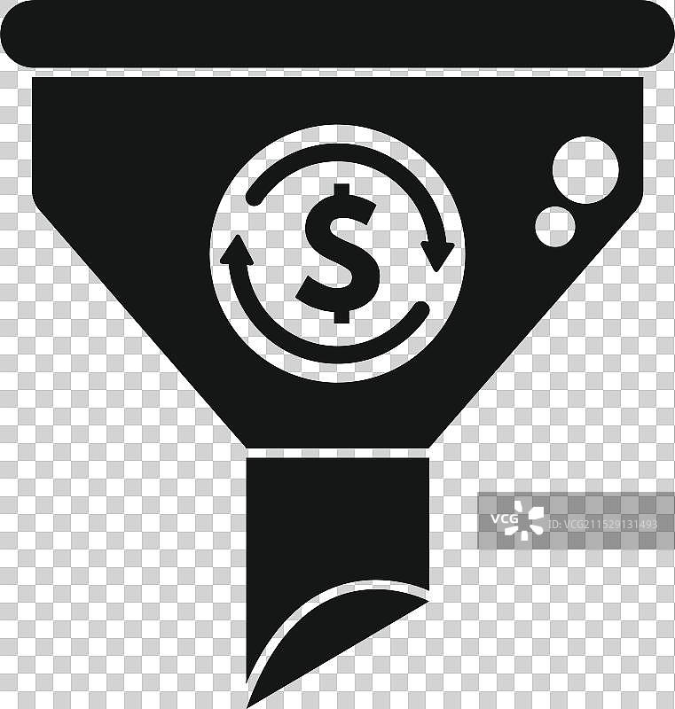 展示重复收入流的资金漏斗图片素材