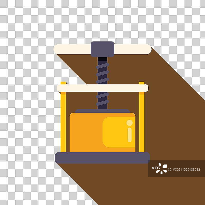 传统水果压榨机提取果汁图片素材