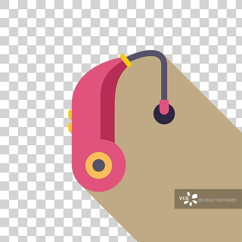 粉色助听器帮助残疾人士图片素材