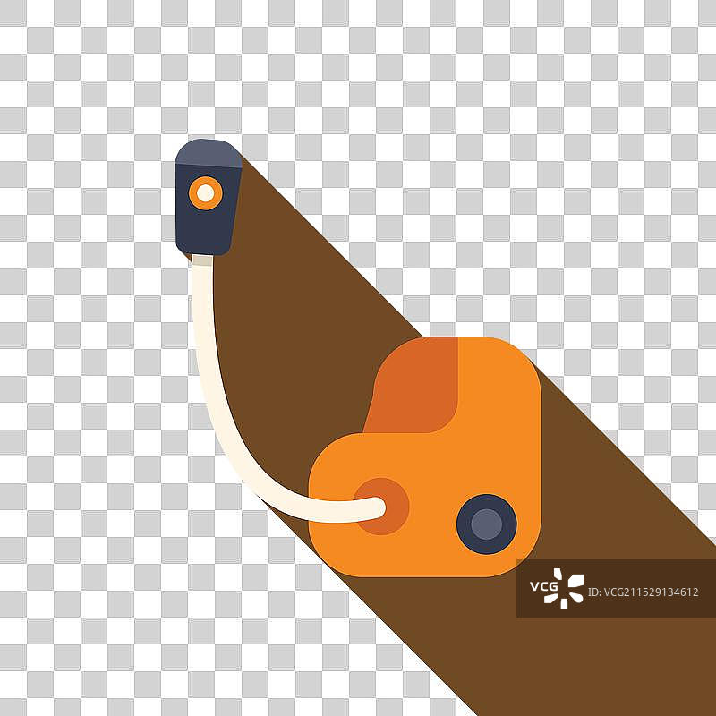 电动车充电与长阴影图标设计图片素材