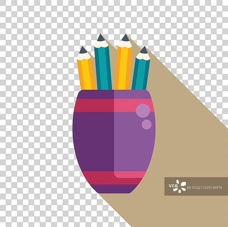 紫色铅笔架中的铅笔图片素材