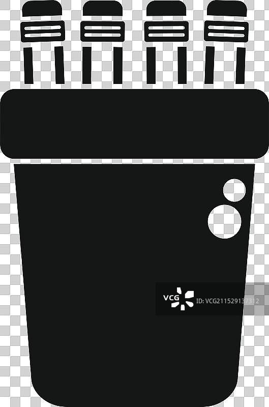 电动牙刷充电站，保持五个牙刷充电图片素材