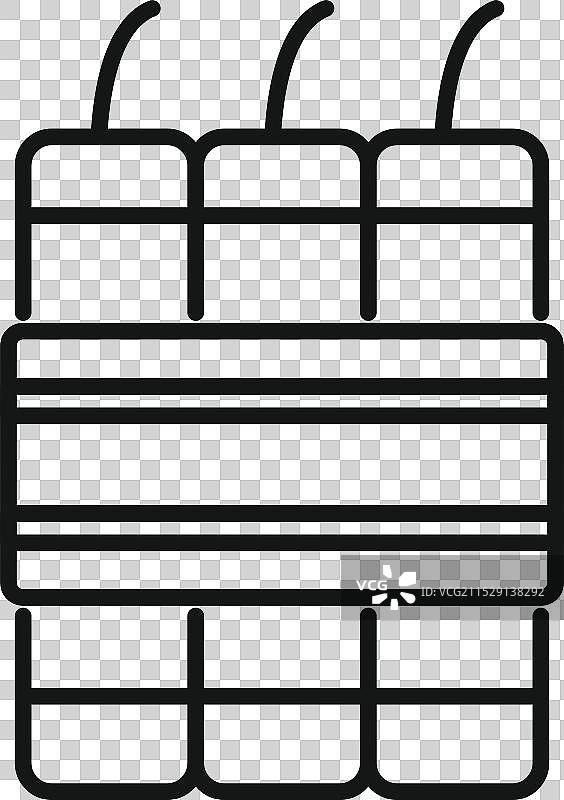 用胶带包裹在一起的炸药棒图片素材