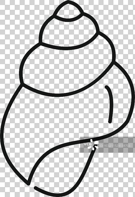 代表夏季海滩度假的海贝壳图标图片素材