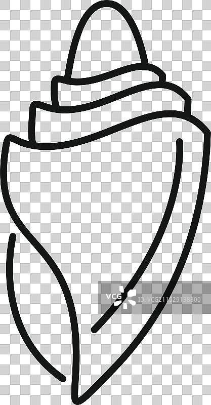 螺旋海贝图标，展示软体动物贝壳图片素材