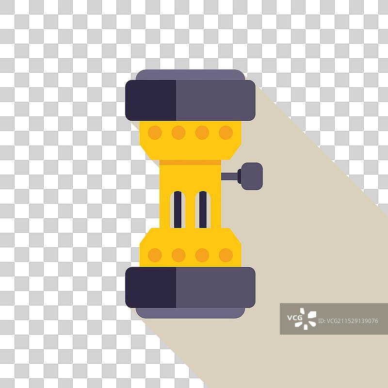 黄色水泵矗立在浅色背景上图片素材