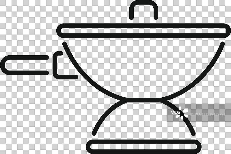 带盖的炒锅放在炉子上烹饪食物图片素材