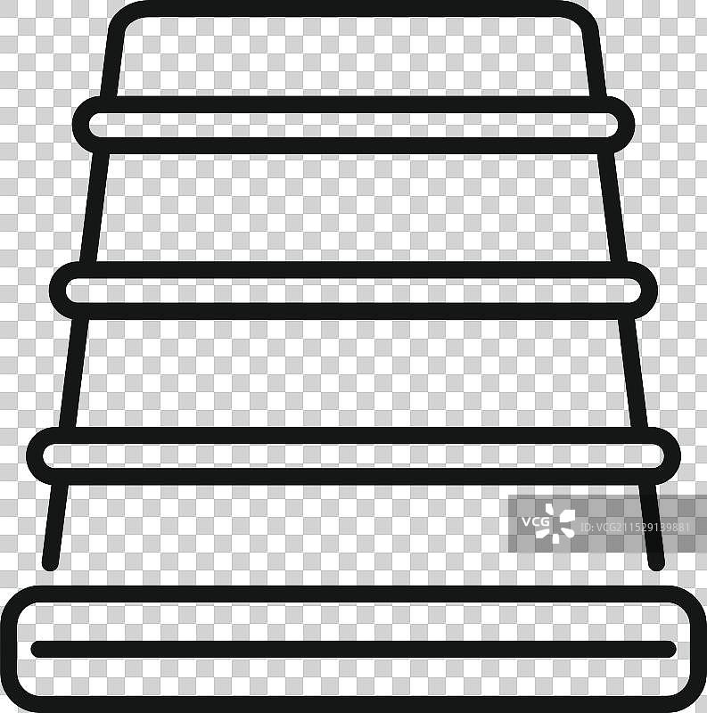 空荡荡的超市货架，象征着商品短缺图片素材
