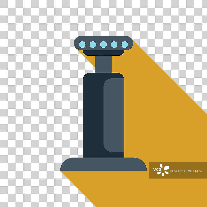 在黄色背景上发光的停车计时器图片素材