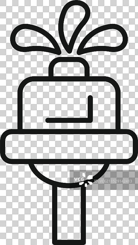 公共饮水喷泉正在喷出新鲜水源图片素材