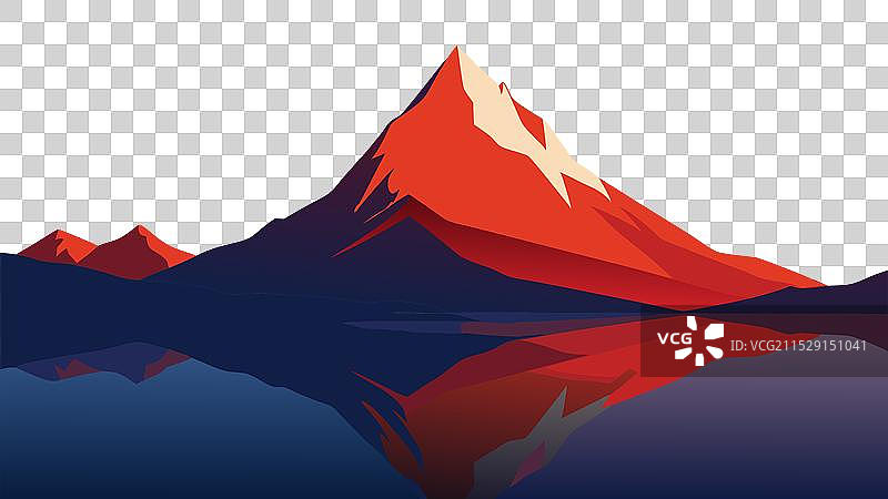 一座雄伟的山脉，拥有红色岩石地貌图片素材